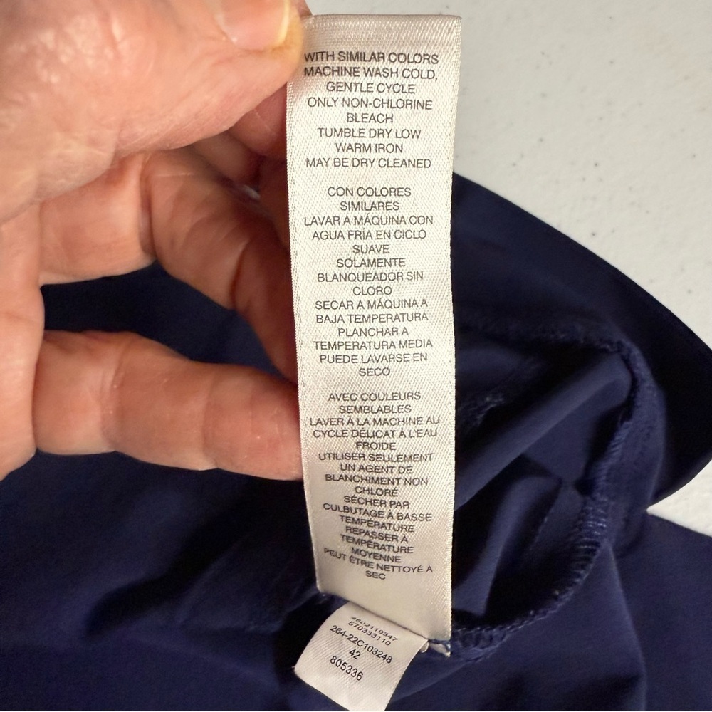 Weekends by Chico’s 1/4 Zip Jacket Sporty Pullover Navy Women’s 12 (Chico’s 2) - Picture 14 of 14